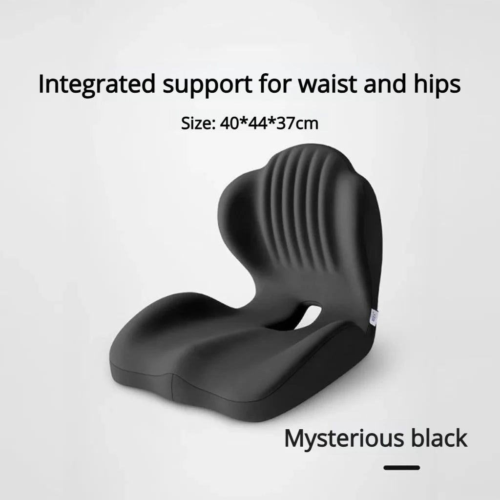 coussin ergonomique mousse mémoire forme correction posture assise soulagement pression texture douce contemporain confortable