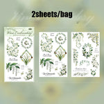autocollants decoratifs fleurs feuilles papillons abeilles multicolores brodees scrapbooking journal decoration craft