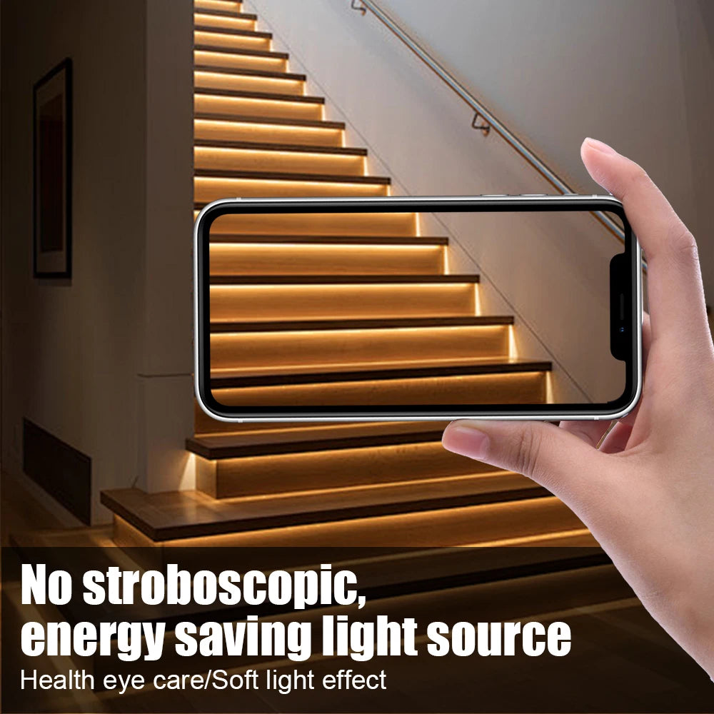 veilleuse led escalier detection mouvement controleur lumiere surface moderne facile blanc