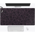 tapis souris jeu floral violet foncé noir antidérapant caoutchouc polyester élégant classique adhésif