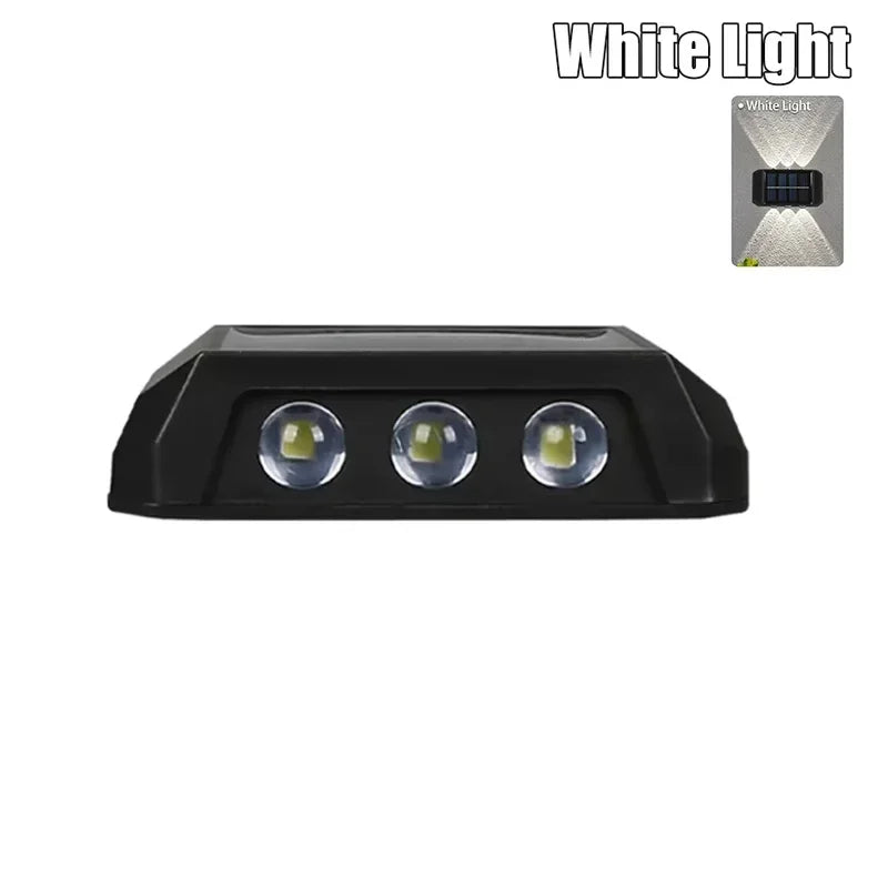 lampes murales solaires led noir blanc jaune chaud ip45 moderne minimalisteextérieur autonomes