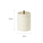 ensemble salle bain marbre blanc doré plateau distributeur savon accessoires