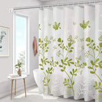 rideau douche moderne motifs floraux couleurs variées opaques anneaux métalliques 150cm 180cm