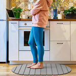 tapis bain pliable absorption rapide séchage instantané antidérapant rayures horizontales gris moderne