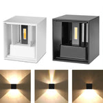 appliques murales modernes led 12w blanc noir étanches mur