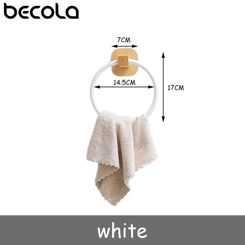 porte serviettes moderne adhésif noir blanc doré serviettes tissées laquées aluminium bois walnut