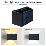 lampes murales solaires led lumière chaude froide contemporaines minimalistesextérieur panneaux solaires intégrés