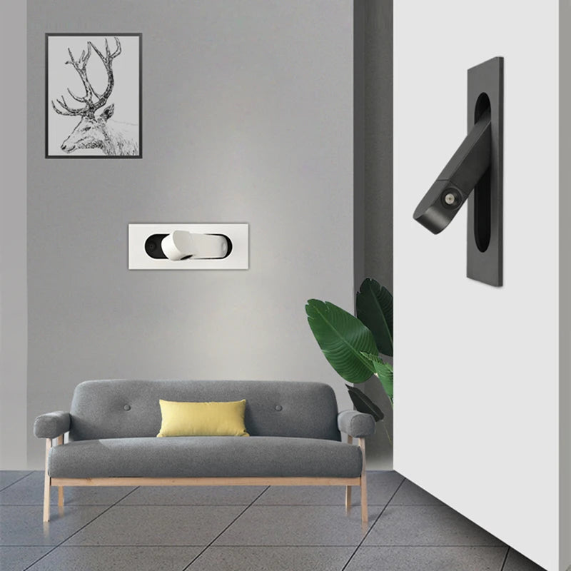 applique murale led moderne géométrique interrupteur intégré lecture chambre salon étude intérieur