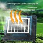 lampe solaire d'urgence bleu noir moderne grille led panneaux solaires camping auto ip65 abs