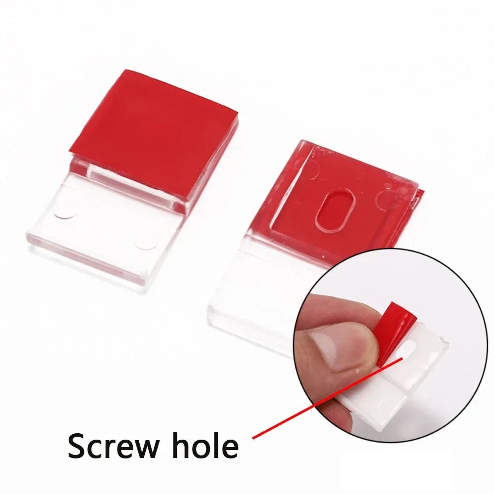 support auto adhésif invisible ruban led transparent rouge moderne pratique clip montage bande luminescente