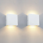 lampe murale led moderne blanche or ip65 fixation murale lentille translucide aluminium