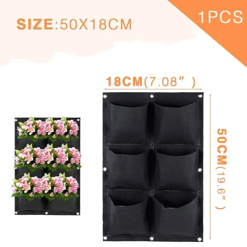 sacs culture vert texture tissée moderne pochettes individuelles jardinière murale fleurs plantes vertes non