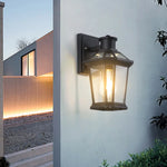 lampe murale extérieure hydrofuge bronze noir verre transparent classique fixations lumière led