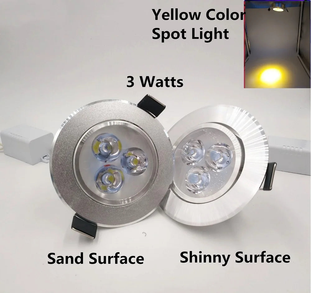 Spot LED argenté moderne surface gravée clips fixation câble d'alimentation 85 240V