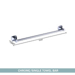 porte serviettes mural chrome vis fixations moderne salle bains accessoire métal lisse