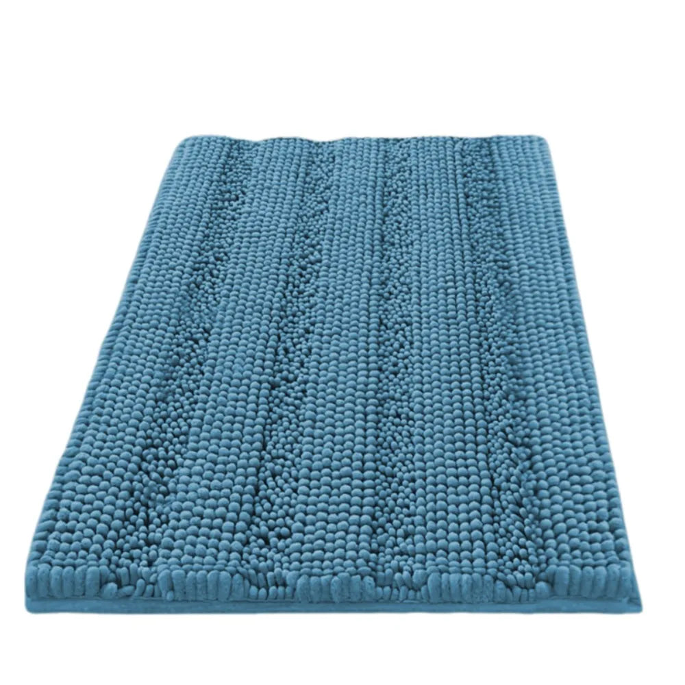 tapis bain antidérapant moderne tissu boules relief beige vert clair gris