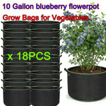 sacs culture légumes fibre végétale noir poignées portables 10 gallons 50 pièces