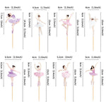 figurines danseuses blanches roses dorées plumes papillons classiques anniversaire mariage fêtes