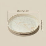 plateau rangement plastique moderne plateau circulaire naturel bol tasse céréales pain minimaliste