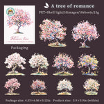 autocollants transparents fleurs colorées arbre feuilles vertes scrapbooking journal intime 10 pièces multicolore