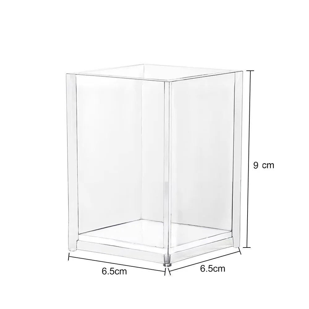 organisateur transparent pinceaux maquillage moderne minimaliste noir rouge doré blanc