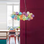 Suspension boule bulle orange lampe suspendue