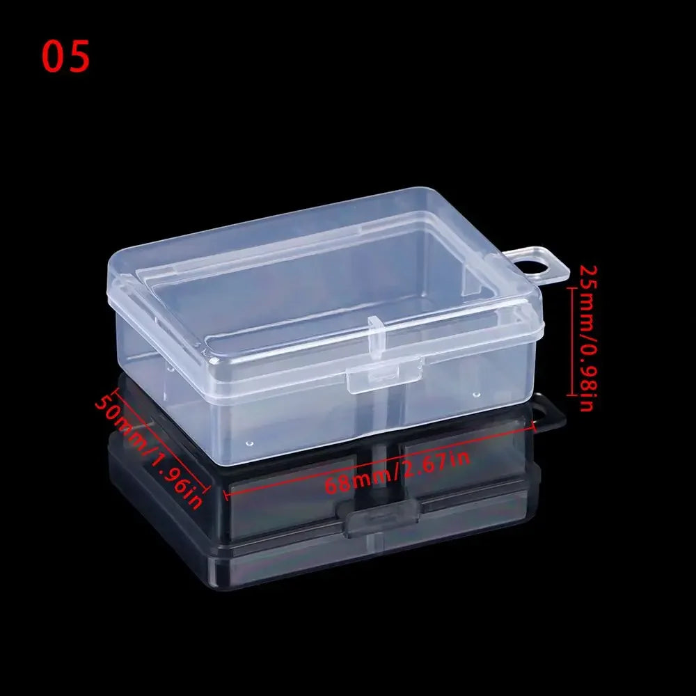 boîtes rangement transparentes empilables clips compartiments garage organisation bijoux diamants artisanat pilules