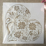 gabarit peinture floral blanc délicat traditionnel opaque bricolage scrapbook decoration murale pochoir gaufrage carré