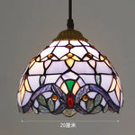 lampe suspendue tiffany multicolore stained glass floral salon chambrehôtel