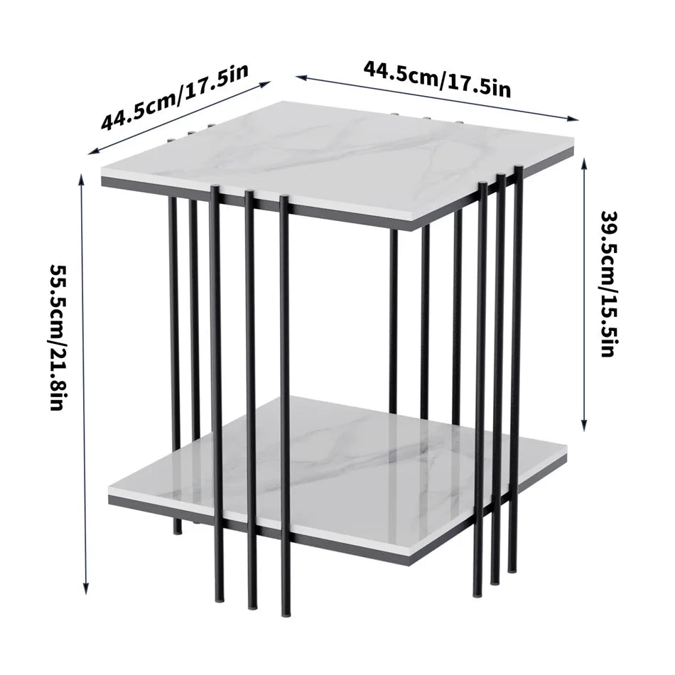 table d'appoint moderne marbre blanc doré noir salon chambre minimaliste
