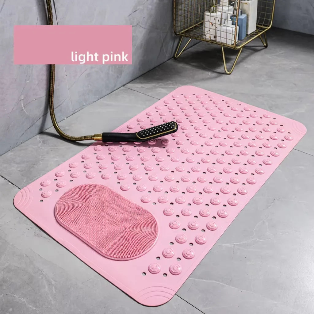 tapis bain antidérapant rose bleu khaki vert texture bosselée moderne drainage pvc
