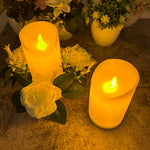 bougies led blanc crème effet flamme réelle sans danger moderne décoration mariage fêtes rondes