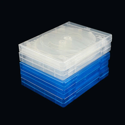Boîte de rangement CD transparente avec disques visibles