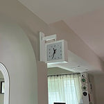 horloge murale bois naturel cadran blanc moderne minimaliste aiguille quartz batterie