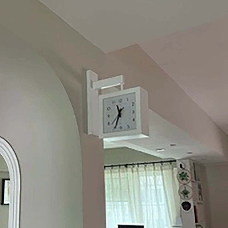 horloge murale bois naturel cadran blanc moderne minimaliste aiguille quartz batterie