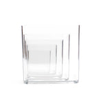 cube transparent moderne vase hydroponie plante verte sans motif minimaliste récipient acrylique