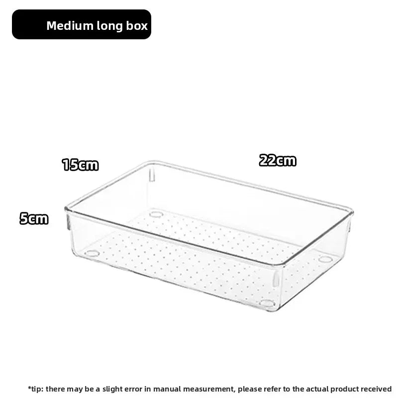trousse rangement transparente compartiments points noirs maquillage organisation moderne plastique