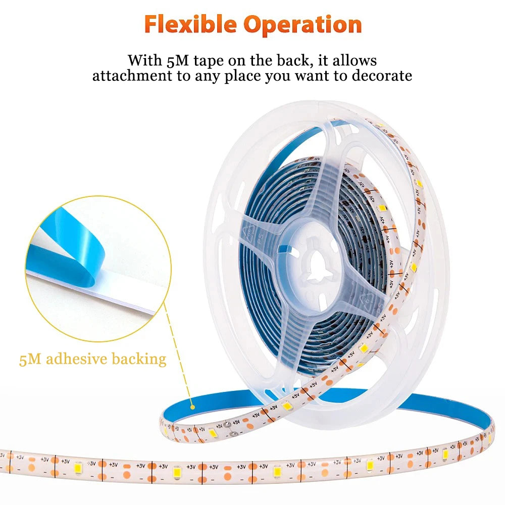 ruban led solaire 5m blanc moderne ip65 adhésif 18+lumières