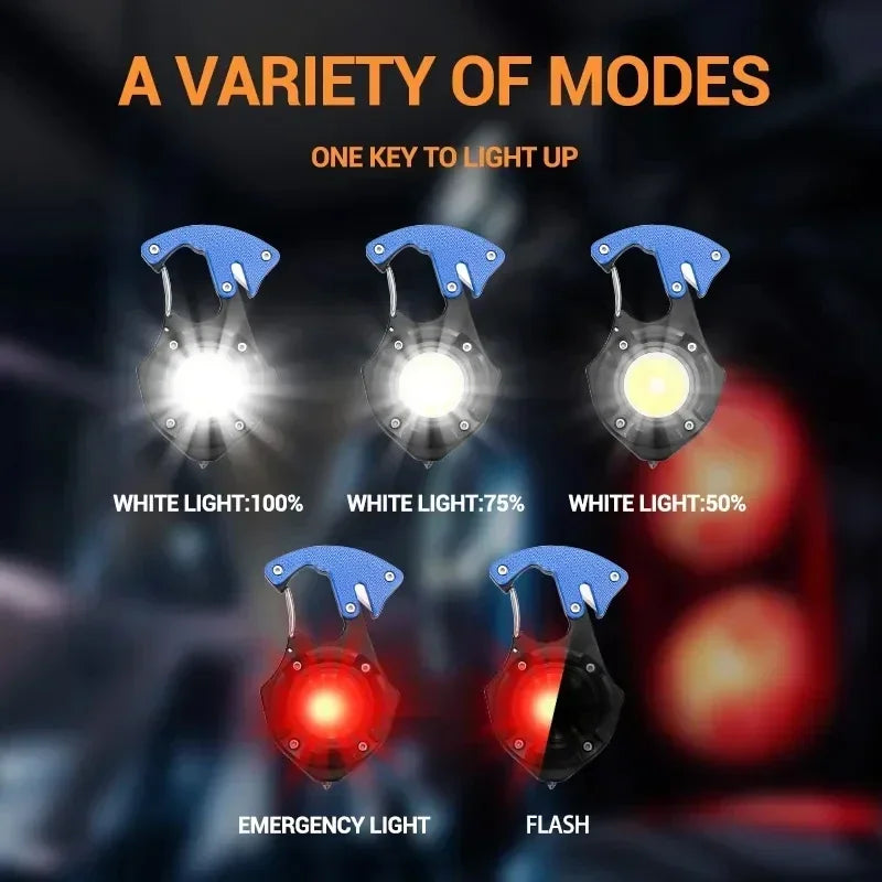 lampe poche rechargeable led multifonctionnelle camping compacte orange noire bleue