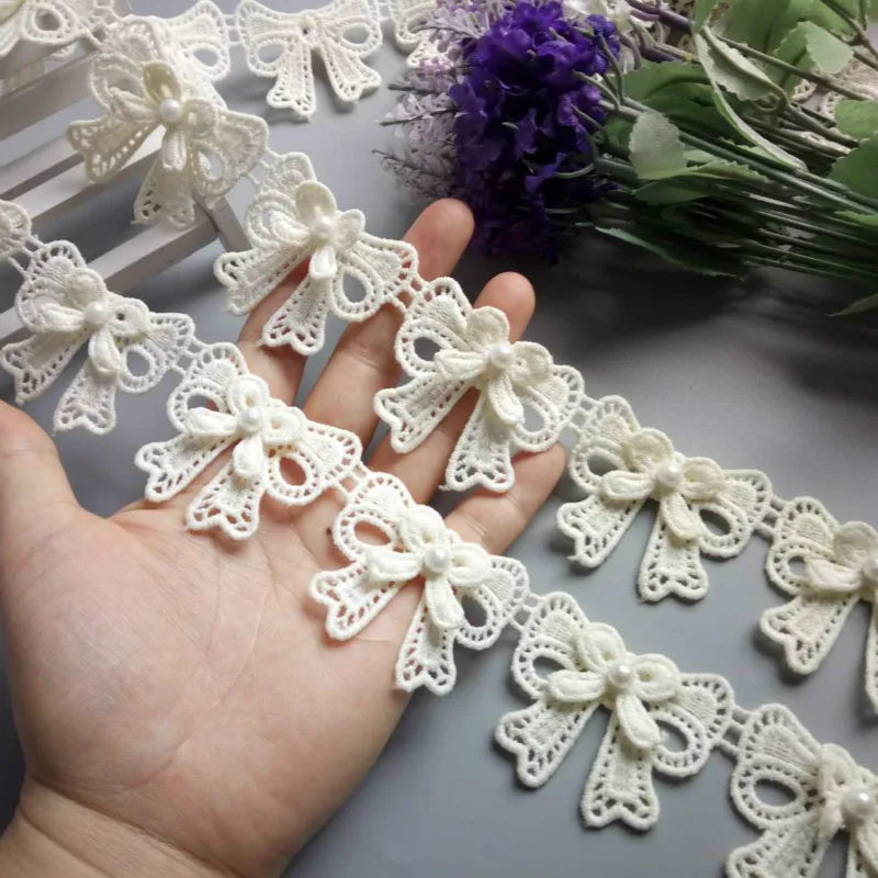 ruban dentelle nœuds mariage patchwork décoration costumes classique coton polyester 4.5cm couleurs transparente élégant