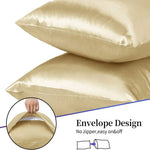 protège oreiller soie mulberry or blanc crème satiné moderne élégant enveloppe non toxique respectueux