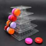 support macarons transparent moderne stand gâteaux mariage anniversaire décoration ustensiles cuisine six niveaux