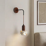 lampe murale moderne ampoule led noir marron beige blanc texture granulaire minimaliste fixée mur
