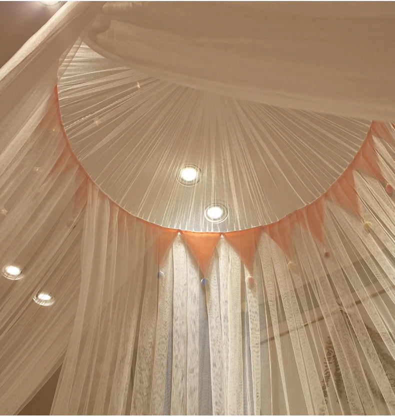 Moustiquaire dôme polyester pour lit bébé romantique, déco et protection