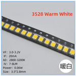 Diodes led smd 3528 blanc jaune rouge rose violet bleu vert 1210 pièces électronique
