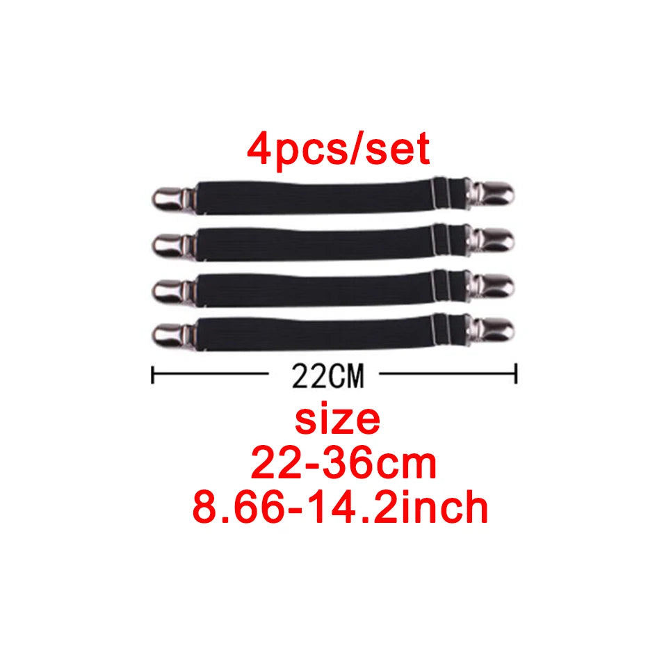 accessoires vêtements clips métalliques suspendants élastiques tissu uni blanc noir classiques utilitaires
