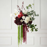 bouquet fleurs artificielles rouge blanc vert extérieur intérieur décoration maison événement mariage anniversaire partys