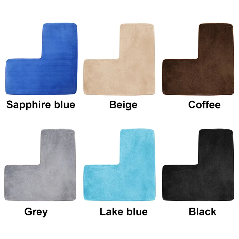 tapis bain doux moderne beige sapphire blue coffee grey lake blue mousse mémoire forme
