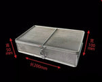 boite bijoux metal argente cadenas couvercle maille fine rangement moderne