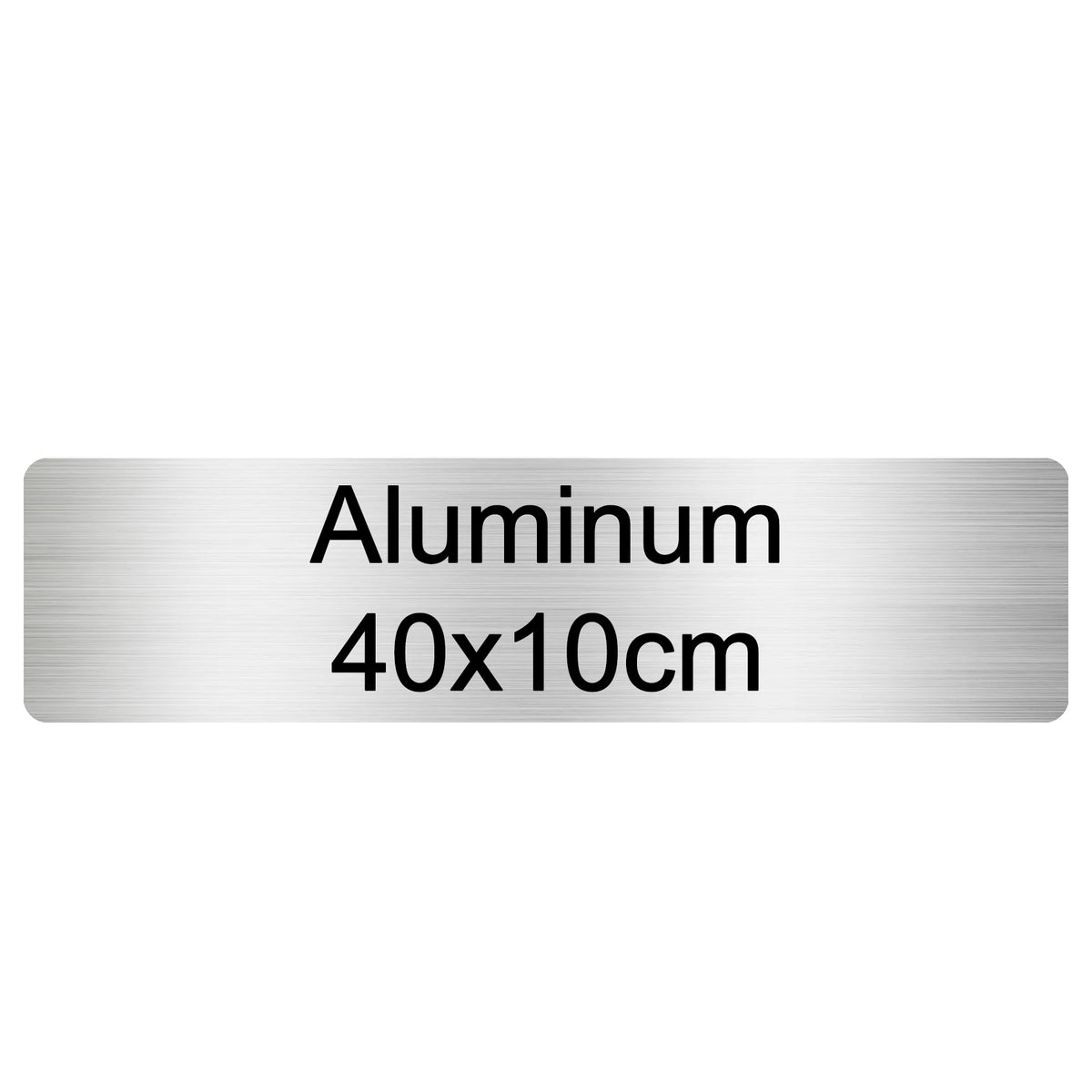 panneau publicitaire personnalisable moderne argenté lisse minimaliste aluminium rectangle